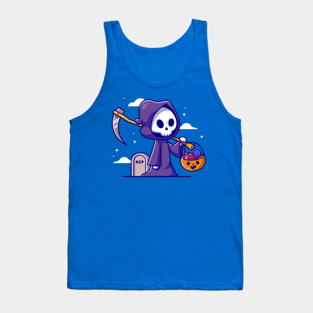 Halloween Reaper Tank Top by machmigo